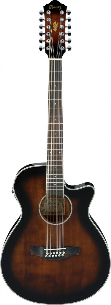 Ibanez AEG1812II AEG 12-String Acoustic-Electric Guitar Dark Violin Sunburst