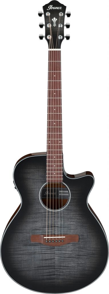 Ibanez AEG70TCH Acoustic Electric Guitar In Transparent Charcoal Burst High Gloss