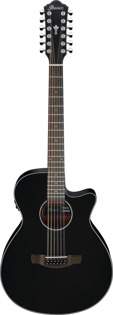Ibanez 12 String Acoustic Electric Guitar AEG5012BK Black Finish