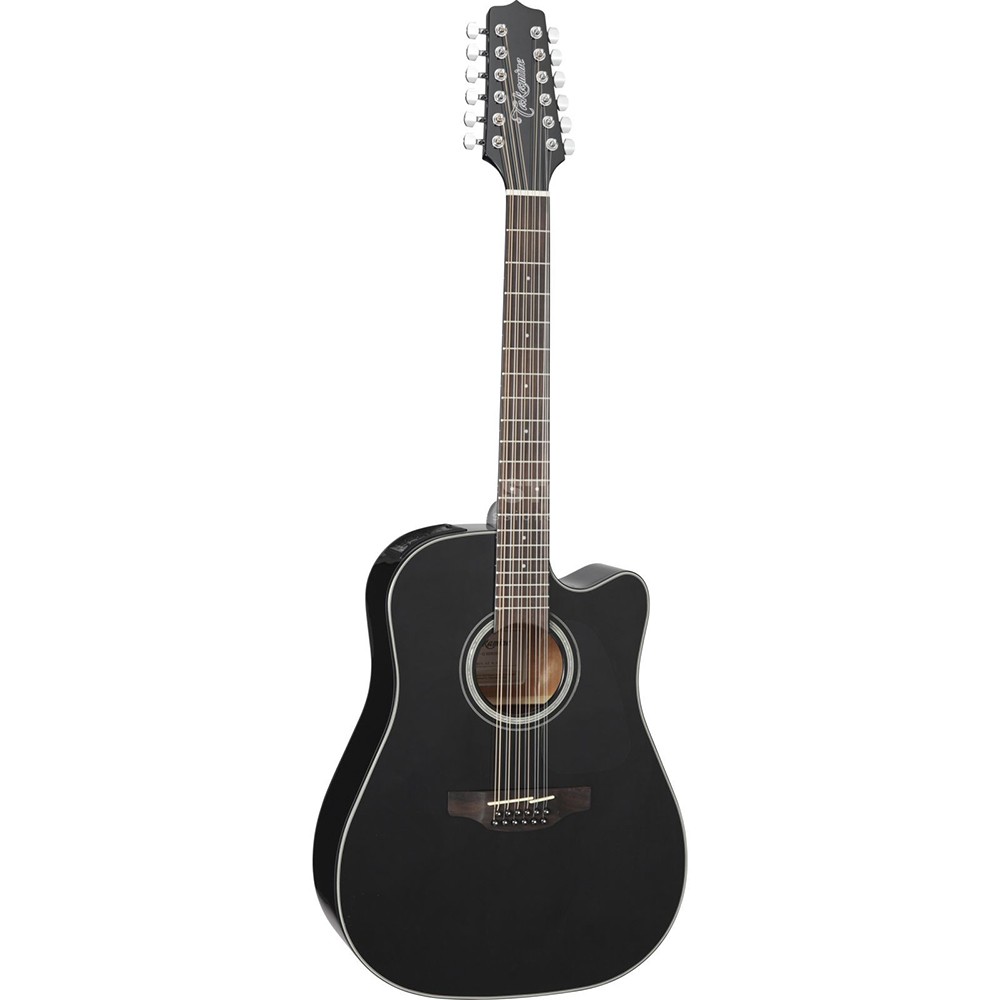 Takamine GD30CE-12BLK Dreadnought 12-String Cutaway Acoustic-Electric Guitar, Black,  GD30CE12BLK