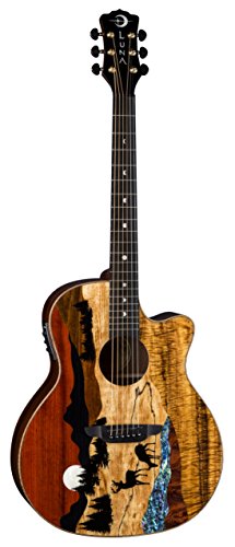 Luna VISTA DEER Tropical Wood Acoustic-Electric Guitar With Case