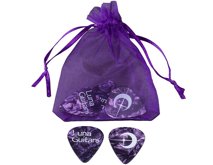 Luna picks - 6 Purple in organza bag, LP PURPLE
