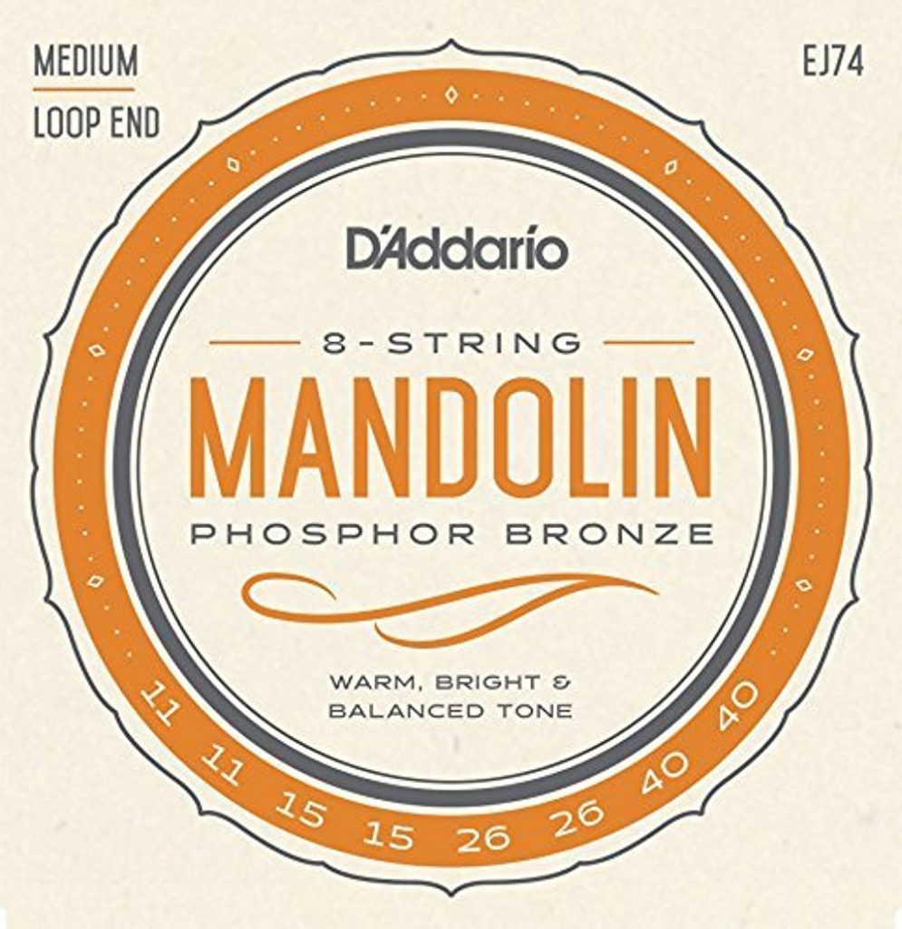 D'Addario EJ74 Phosphor Bronze Mandolin Strings, Medium, 11-40