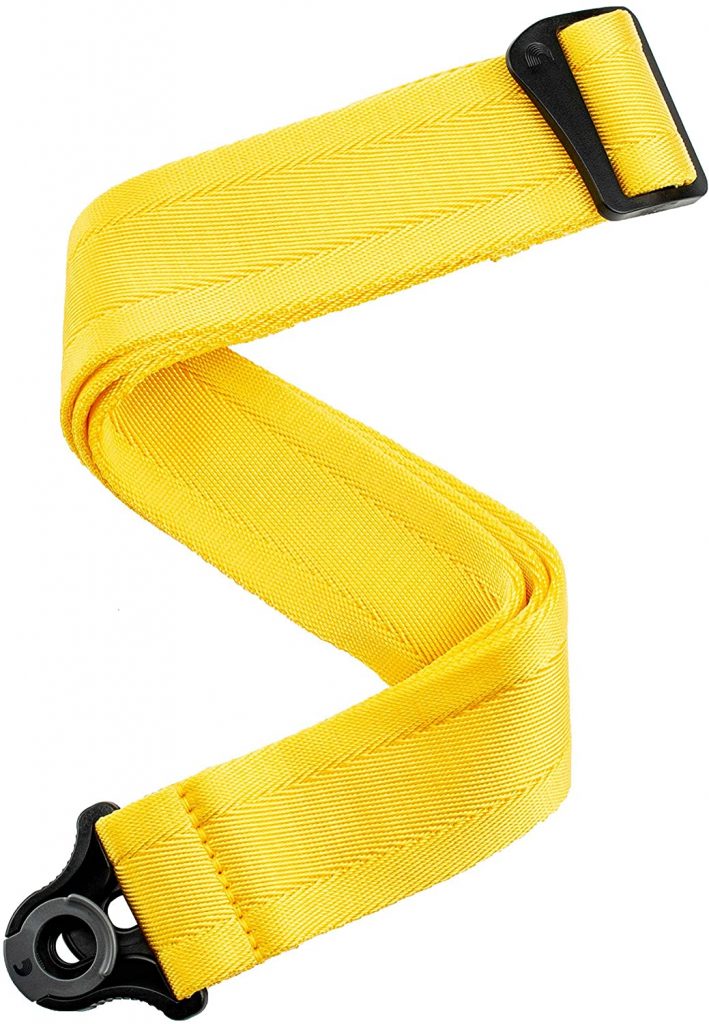 Daddario Auto Lock Locking Guitar Strap - Mellow Yellow, 50BAL07