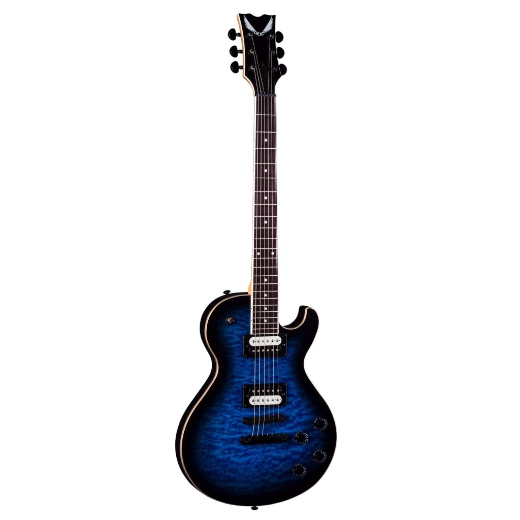 Dean Thoroughbred X Quilt Maple Top Electric Guitar, Trans Blue Burst, TBX QM TBB