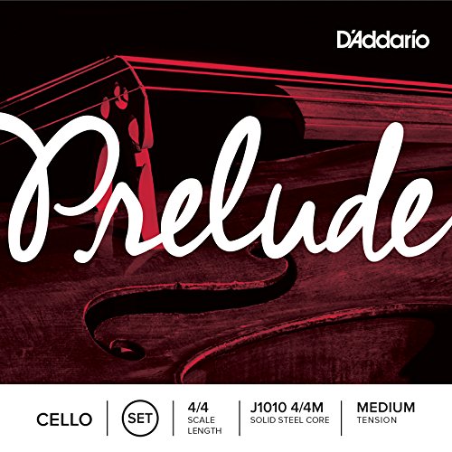 D'Addario Prelude Cello String Set, 4/4 Scale, Medium Tension, J1010 4/4M