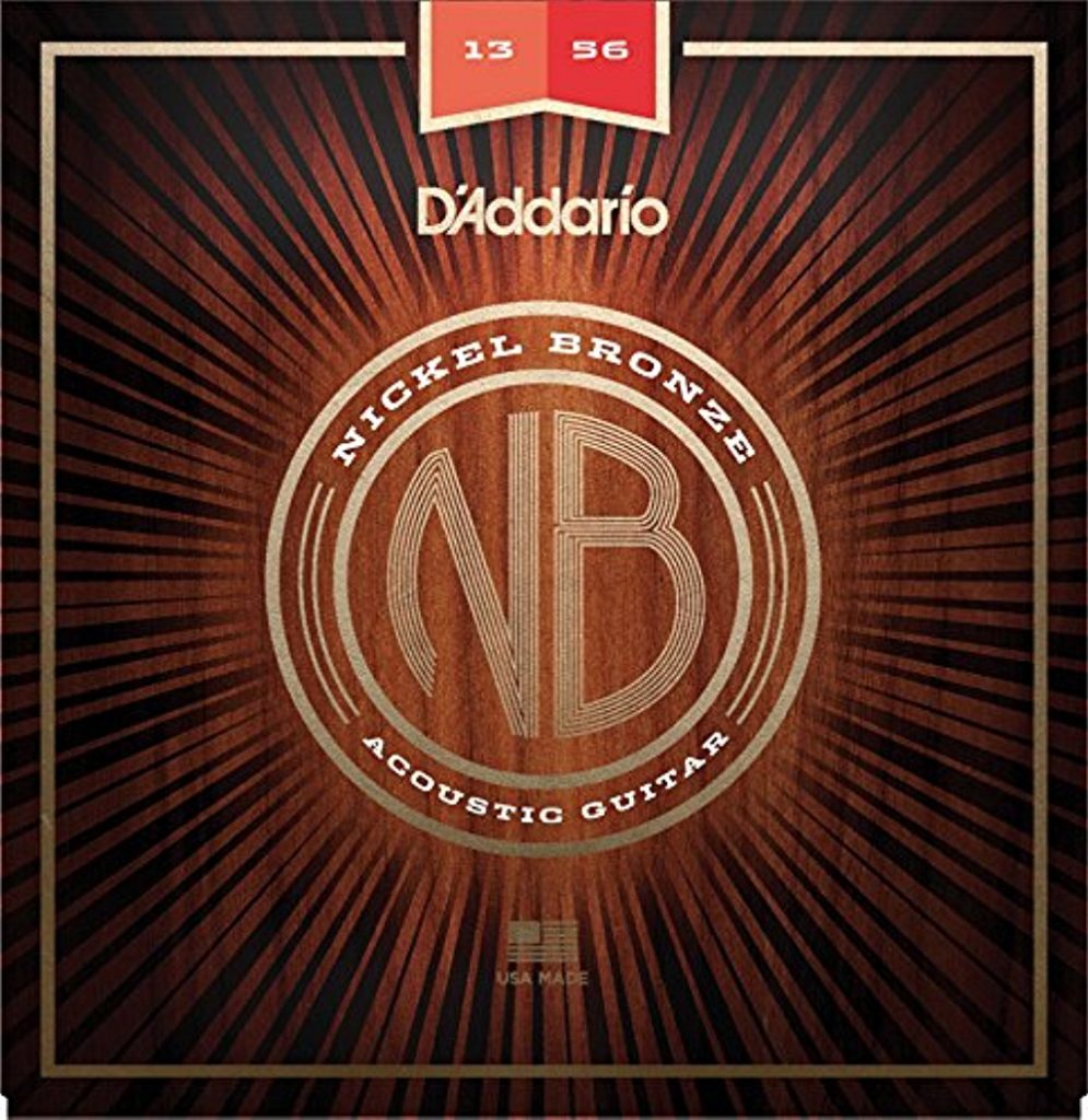 D'Addario Nickel Bronze Acoustic Guitar Strings, Medium NB1356