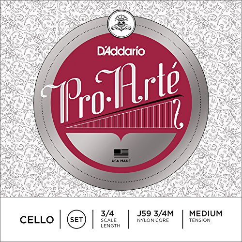 D'Addario Pro-Arte Cello String Set, 3/4 Scale, Medium Tension