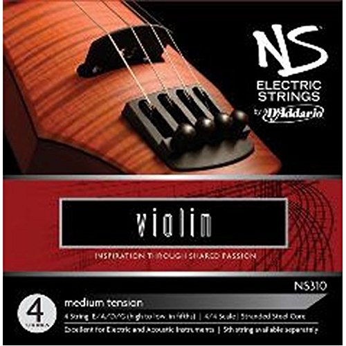 D'Addario NS310 NS Electric Violin Strings, Medium