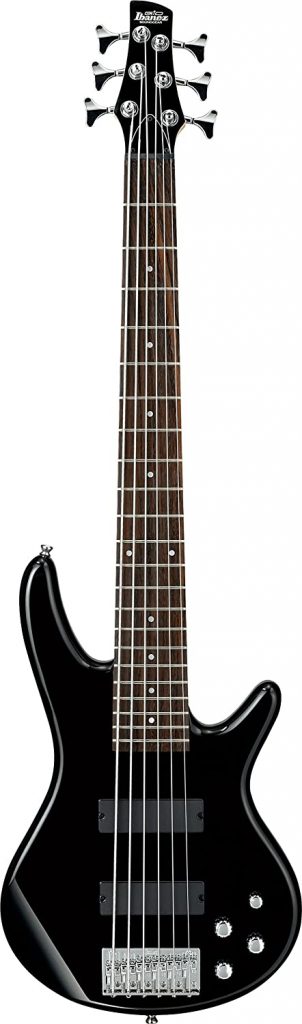 Ibanez GSR206BK Gio SR Series 6-String Electric Bass Guitar, Black Finish