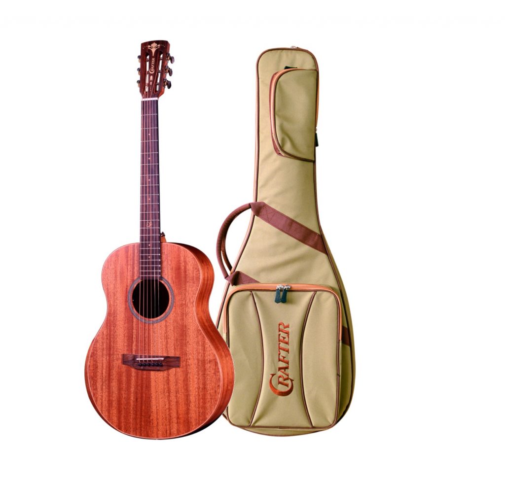 Crafter Big Mino Series Solid Mahogany Acoustic Electric Guitar w/ Bag, BIG MINO ALM