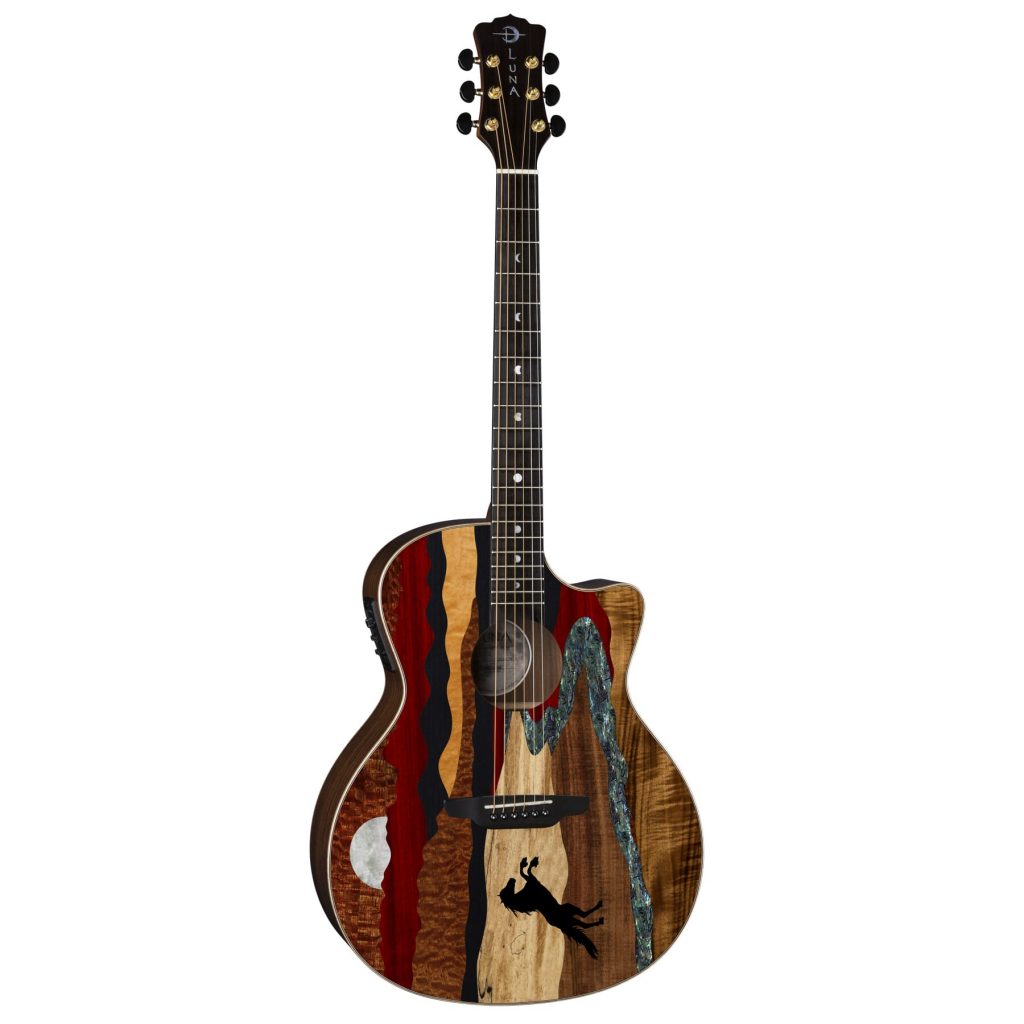 Luna VISTA STALLION Tropical Wood Acoustic-Electric Guitar With Case