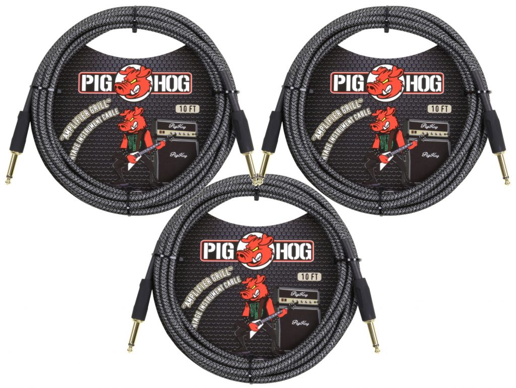 3 PACK Pig Hog Instrument Cable 