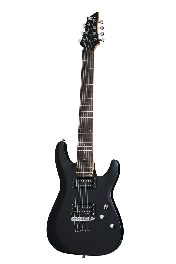 Schecter C-7 Deluxe Guitar Black Satin *NEW*