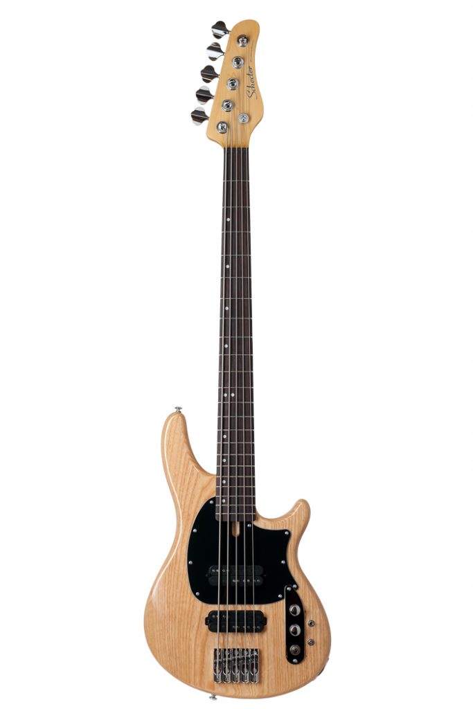 Schecter 2493 5-String Bass Guitar, Gloss Natural, CV-5