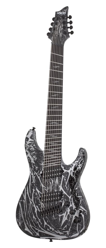 Schecter 1464 C-8 Multiscale Silver Mountain 8-String Electric Guitar