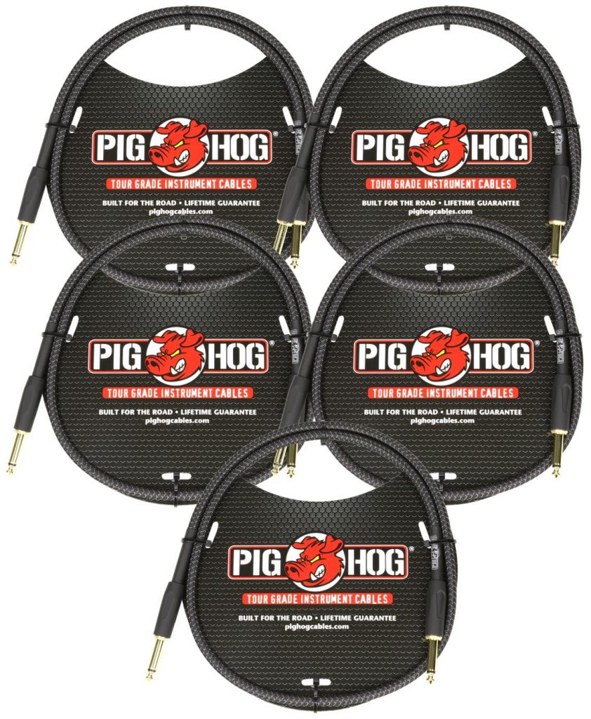 5 Pack Pig Hog Patch Cable 