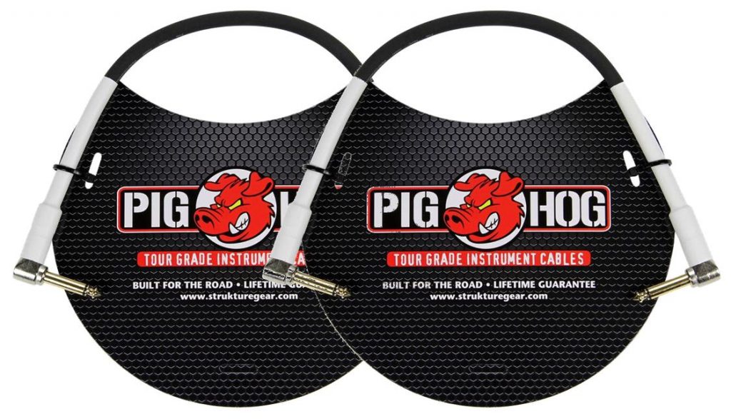 2 Pack PigHog 12' Pedal Jumper Instrument Cable, PH1RR-2
