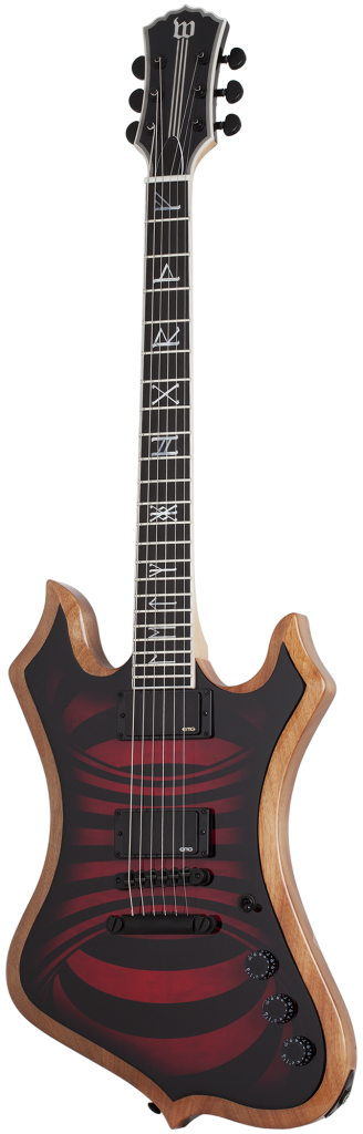 Wylde Audio Nomad Guitar, Quilted Maple Veneer, Ebony Fretboard, Redrum Vortex, 4536