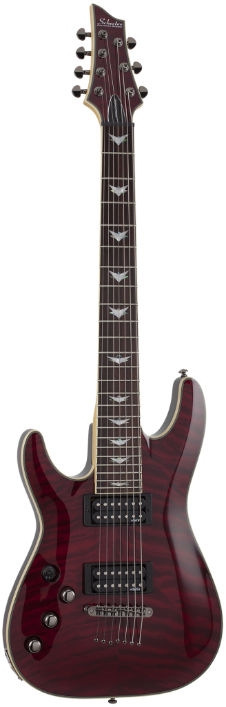 Schecter Omen Extreme-7 Electric Guitar (Black Cherry, Left Handed), 2013
