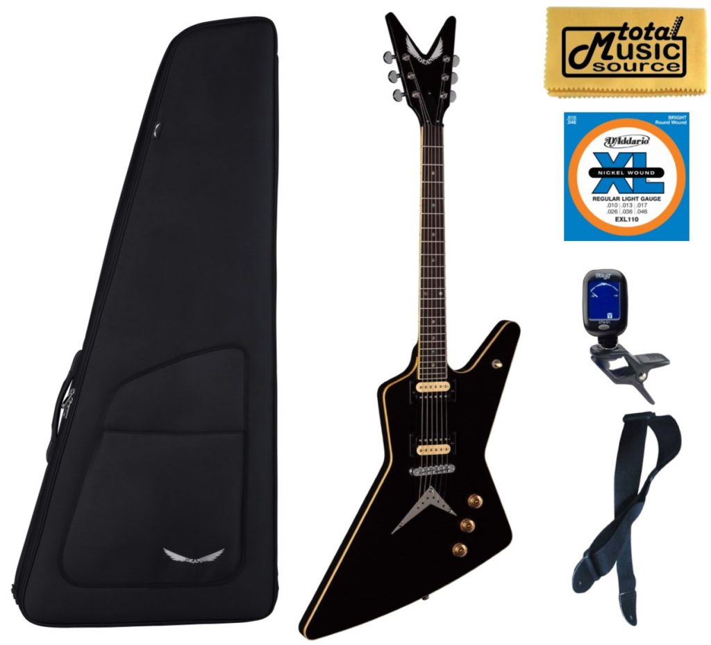 Dean Z 79 CBK Solid-Body Electric Guitar, Classic Black, Bag Bundle