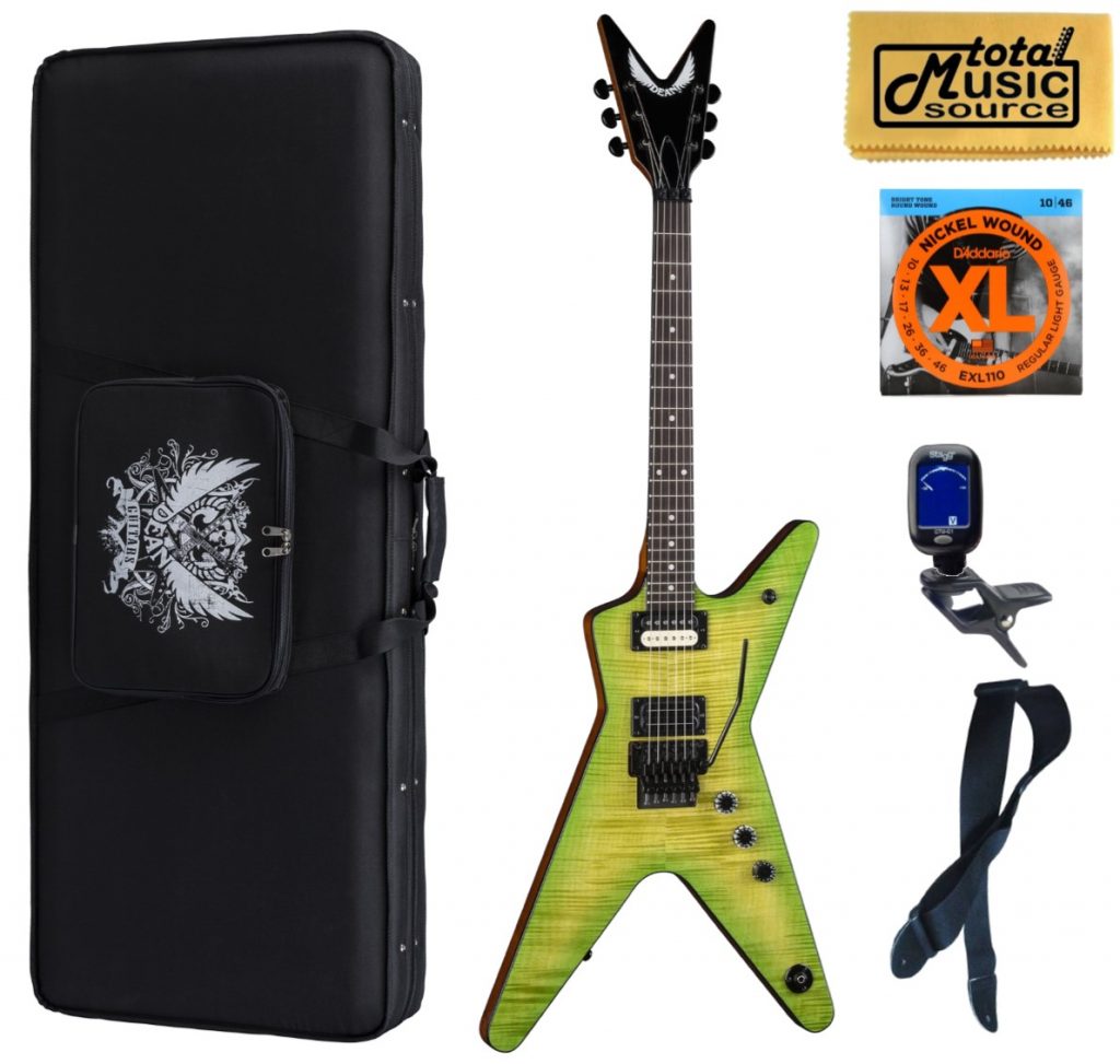 Dean DB DS Dime bag Dime Slime ML Solid-Body Electric Guitar, Light Weight Case Bundle