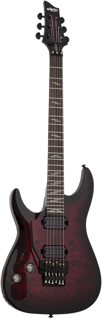 Schecter Omen Elite-6 Left-handed Electric Guitar - Black Cherry Burst, 2459