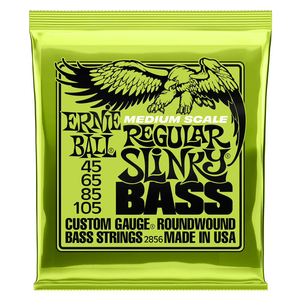 Ernie Ball Regular Slinky Nickel Wound Medium Scale Bass Strings, P02856