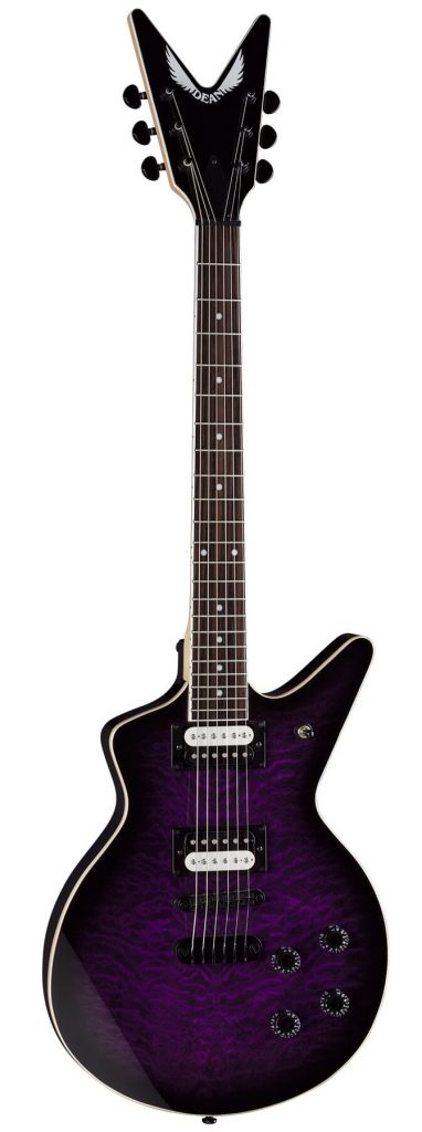 Dean Cadillac X Electric Guitar, Trans Purple Burst, CADIX QM TPB