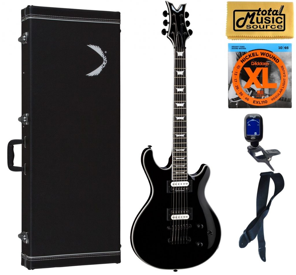 Dean Icon Select Solid-Body Electric Guitar, Classic Black, Hard Case Bundle