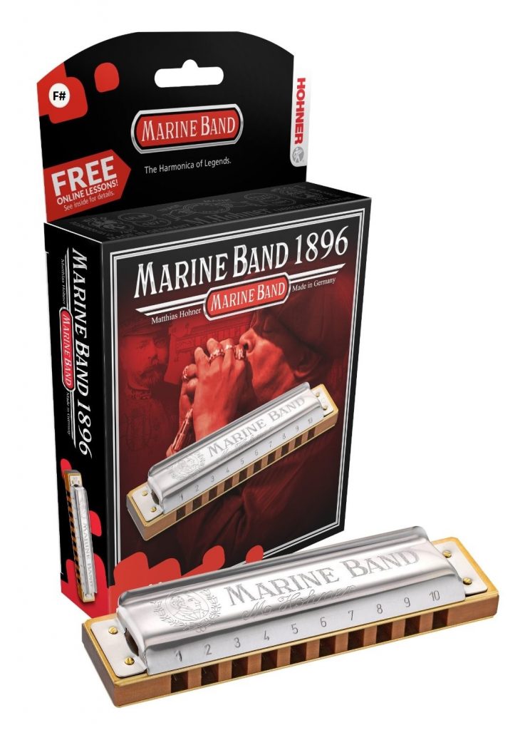 Hohner Marine Band 1896 Harmonica - Key of F Sharp, 1896BX-F#