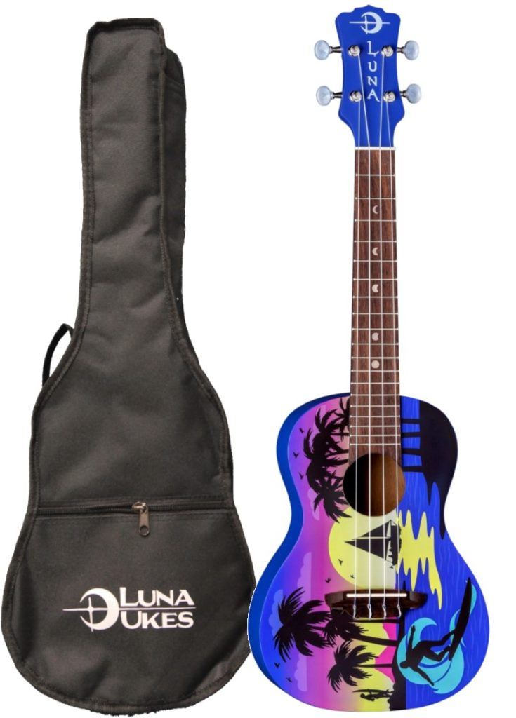Luna Guitars Kauwela Summer Concet Ukulele  W/Gigbag, UKE KAUWELA C
