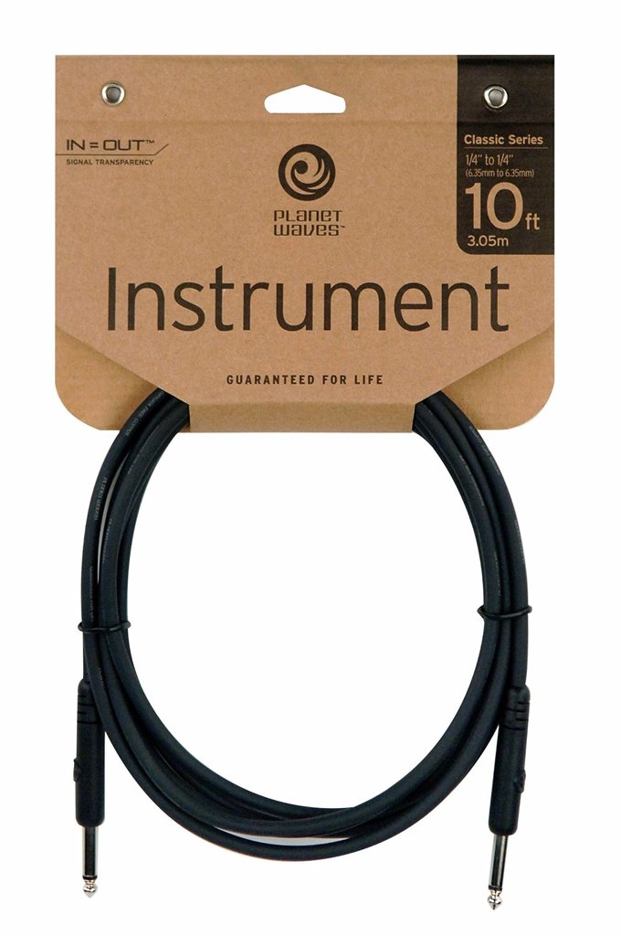 Planet Waves Classic Series Instrument Cable, 10 feet, PW-CGT-10