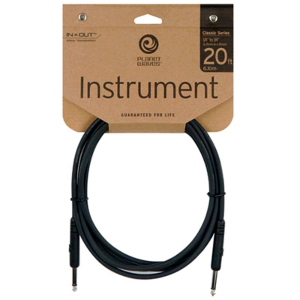 Planet Waves Classic Series Instrument Cable, 20 feet, PW-CGT-20