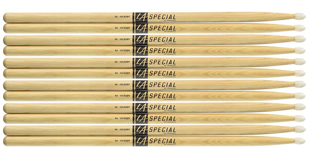 6 PACK Promark LA Special 5A Nylon Tip Drumstick, LA5AN-6