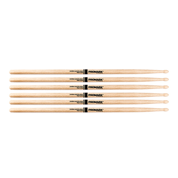 3 PACK Promark Shira Kashi Oak 727 Wood Tip drumstick, PW272W-3