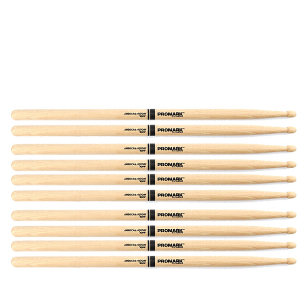 5 PACK Promark TX2BW American Hickory Wood Tip TX2BW-5