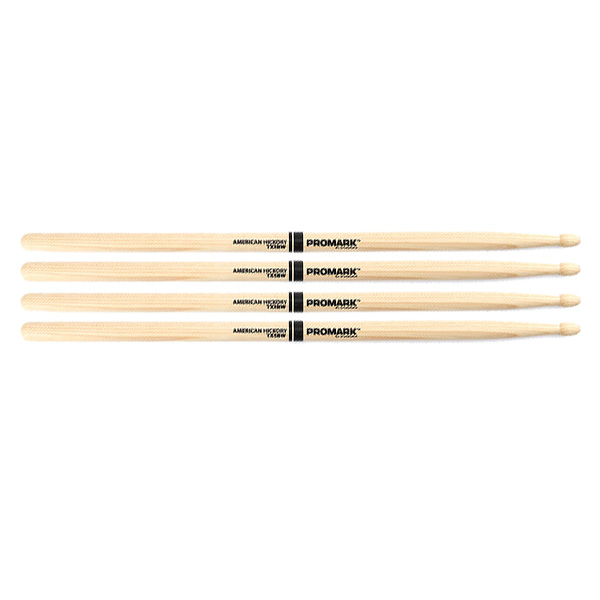 2 PACK Promark TX5BW American Hickory Wood Tip TX5BW-2