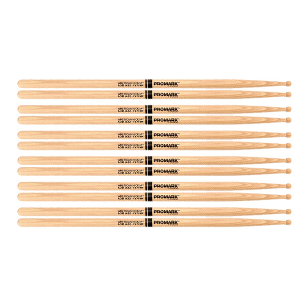 6 PACK Promark Hickory 718 Finesse Wood Tip drumstick TX718W-6