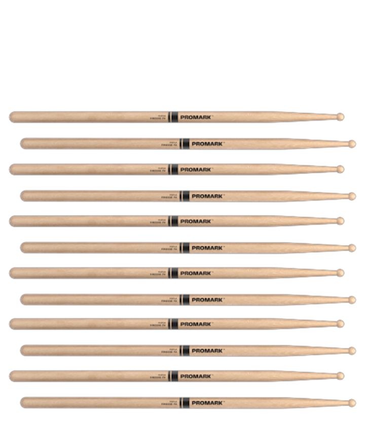 6 PACK Promark Finesse 7A Maple Drumsticks, Wood Tip, RBM535RW