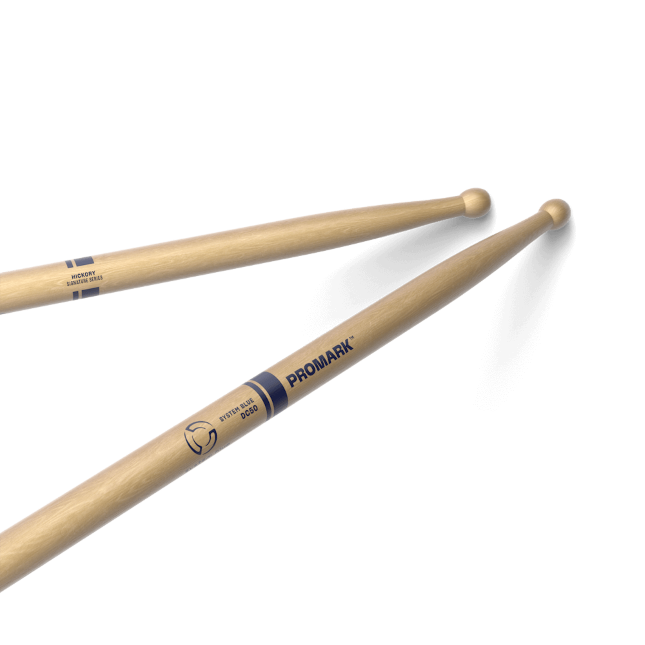 PROMARK System Blue Marching Snare Drum Sticks DC50, Single Pair
