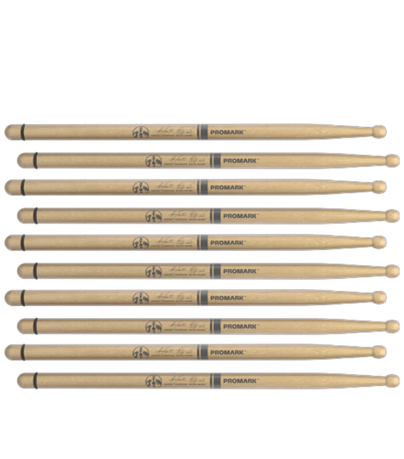 5 PACK ProMark TXDCBYOSW Signature BYOS, Hickory Tip Marching Drumsticks