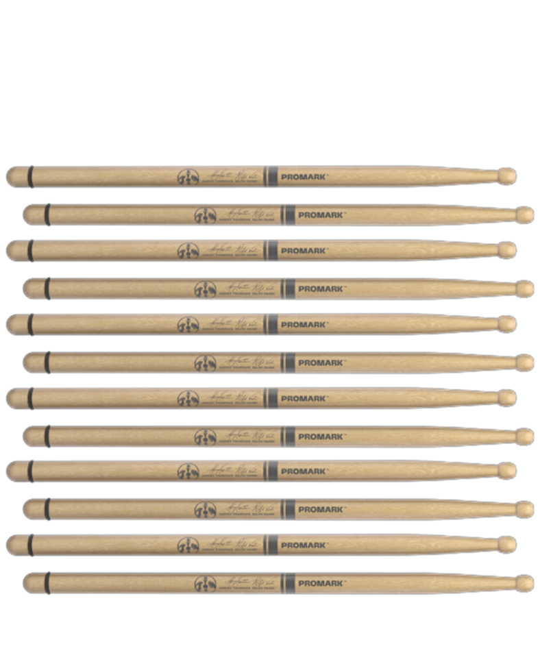 6 PACK ProMark TXDCBYOSW Signature BYOS, Hickory Tip Marching Drumsticks