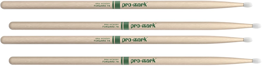 2 PACK ProMark American Hickory 7A Natural Nylon Drum Sticks