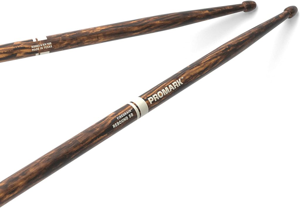 Promark 5B Drumsticks FireGrain Rebound  Acorn Tip Drum Sticks - 1 Pair