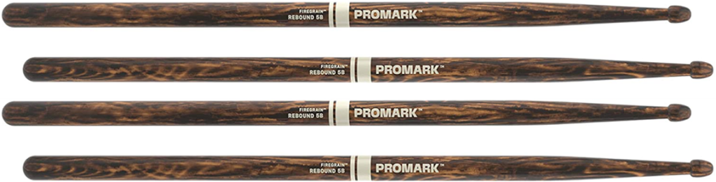 2 Pack Promark 5B Drumsticks FireGrain Rebound  Acorn Tip Drum Sticks