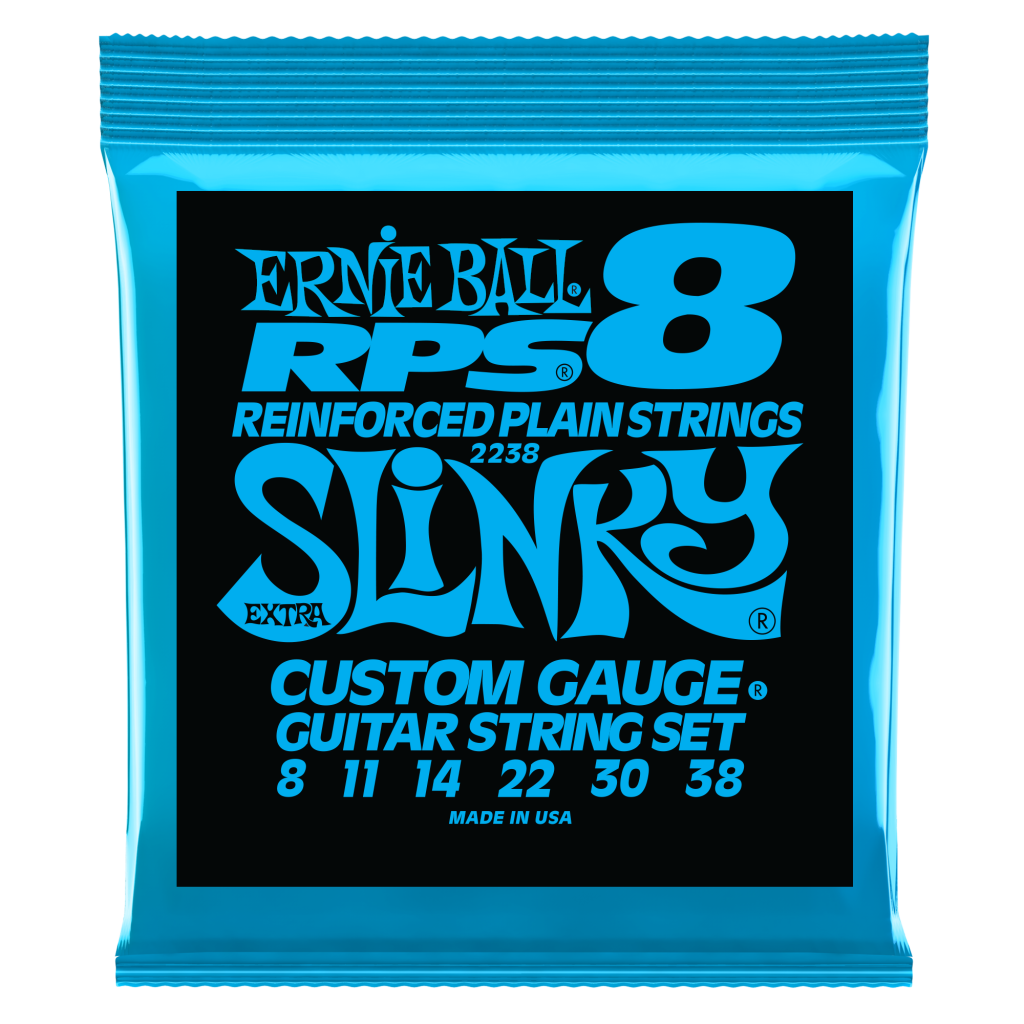 Ernie Ball 2238 RPS Reinforced Extra Slinky Electric Guitar Strings 8-38