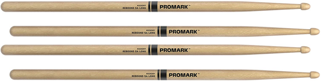 2 PACK ProMark Rebound 5A Long Hickory Drumsticks, Acorn Wood Tip