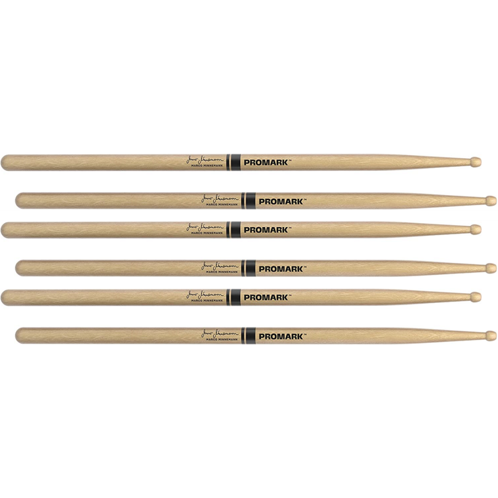 3 PACK ProMark Marco Minnemann Signature Drumsticks, Hickory Wood Tip