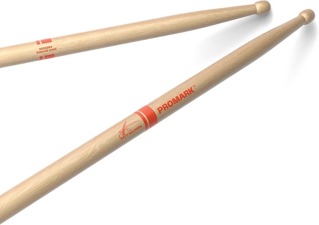 ProMark Matt Halpern Signature Drumsticks American Hickory Wood Tip, 1 Pair